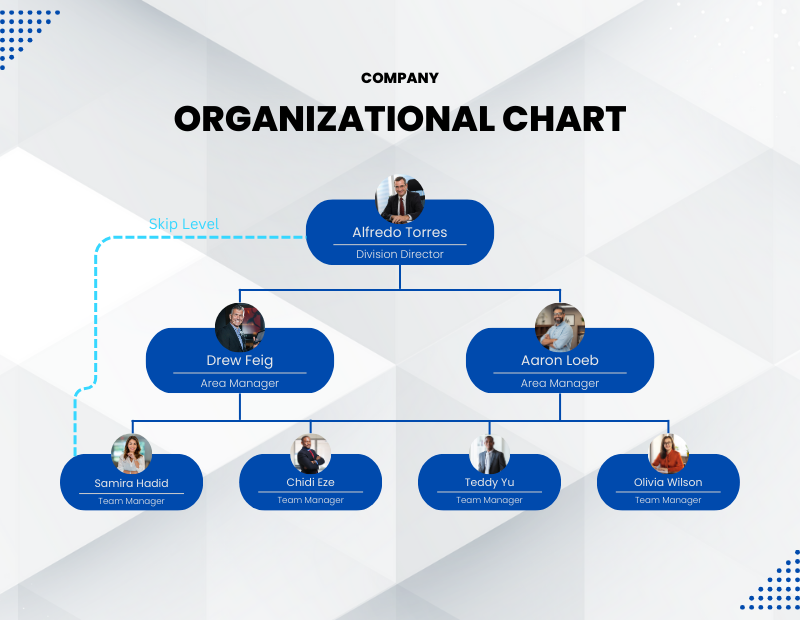 Skip level meeting org chart